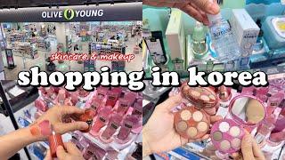 shopping in korea vlog  skincare & makeup haul  summer daily essentials at Oliveyoung 올영세일