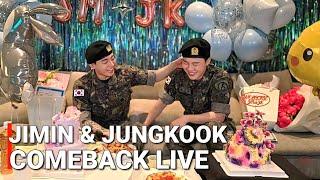 [ENG SUB] BTS Jungkook & Jimin Military Discharge Full Weverse Live (2025.06.11)