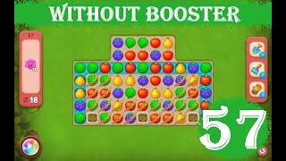 Gardenscapes Level 57 - [18 moves] [2023] [HD] solution of Level 57 Gardenscapes [No Boosters]