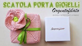 Uncinetto facile: scatola porta gioielli a crochet #argentofilato