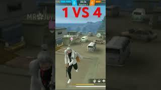 1VS4, short video share core win,  #freefire #funny #free