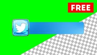 Twitter green screen, transparent | social media Lower Third FREE