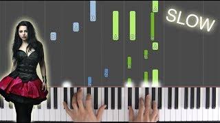 My Immortal (Evanescence) Synthesia 'Live Keys' Piano Tutorial - Slow