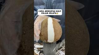 cara mengupas kulit dalam kelapa#tips #tipsandtricks #shorts #mengupas #kulit #kelapa