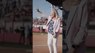 Oklahoma Softball Coach, Patty Gasso throws out first pitch 