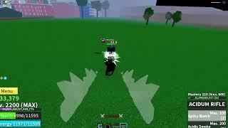 Combo Blox Fruit 1 Shot Dark + SuperHuman + Soul Cane + Acidum rifle