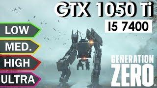 Generation Zero | GTX 1050 Ti + i5-7400 | Low vs. Medium vs. High vs. Ultra | 1080p