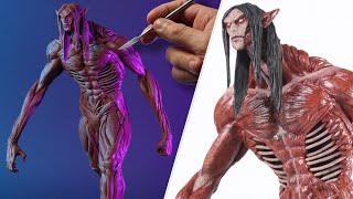 Sculpting EREN Founding Titan (Final Form) | Attack On Titan [ Shingeki No Kyojin ]