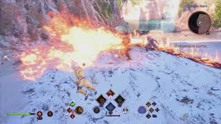 Dragon Age Veilguard Use Necrotic Grounds and Taash Fire Breath Defeat the Antaam