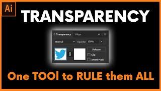 The Ultimate Master Tool Of Illustrator "TRANSPARENCY TOOL" Using Opacity Mask In Illustrator