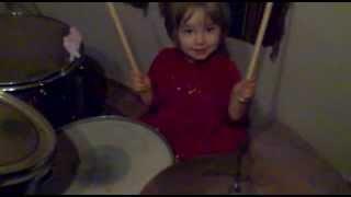 Little girl drumming