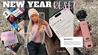 my 2025 NEW YEAR RESET routine  | vision board + declutter + new goals + new camera