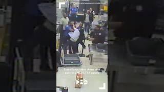 Surveillance video shows man punching Miami TSA agents