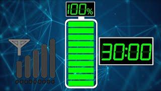 BCG 30 Minutes Countdown (Battery Life, Network Signal) - Remix Tetris NES Music A (3 Speed Levels)