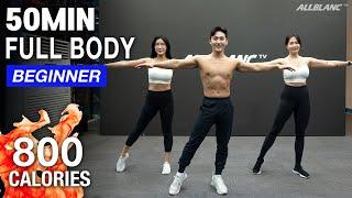 (쉬운데 땀이나요) 누구나 할 수 있는 50분 전신 홈트 | 50m Full Body HIIT for Beginners - At Home