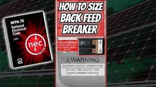 How to calculate the back feed breaker size for a solar system #shorts