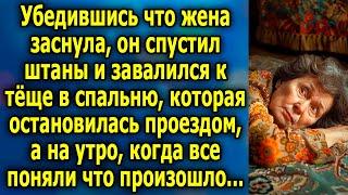 Убедившись что жена спит, он спустился к теще в спальню, которая остановилась проездом, а на утро...