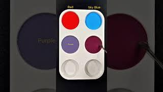 create 4 colors from 2 colors red + sky blue #mix #asmr