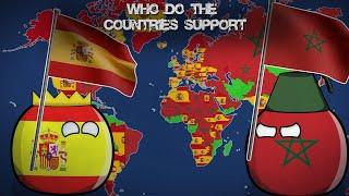 WHO DO THE COUNTRIES SUPPORT? SPAIN or MORROCO?  Alternative Mapping P37