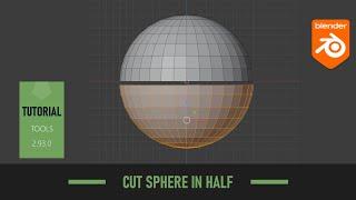 Blender Tutorial: HOW TO CUT SPHERE IN HALF just one step tips #b3d #blender