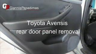 Toyota Avensis 2003-2009 rear door panel removal