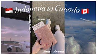 travel alone vlog | Indonesia  to Canada  | during the pandemic | moving out for College 