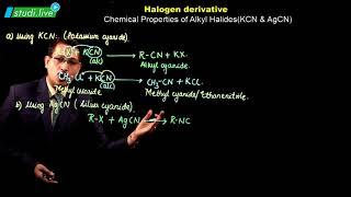 CHEMISTRY | Chemical Properties of Alkyl Halides Potassium Cyanide & Silver Cyanide (KCN & AgCN)