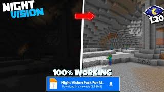 Night Vision Pack For Mcpe 1.20.80+ || Night Vision Texture Pack For Minecraft Bedrock 1.20