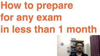 How to prepare in 1 month for any design exam