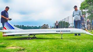 HUGE CONCORDE RC MODEL WITH AFTERBURNERS! AIR FRANCE CONCORDE SCALE MODEL FLIGHT DEMONSTRATION