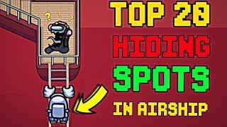 Top 20 Hiding Spots in Among Us HIDE N SEEK (AIRSHIP) 