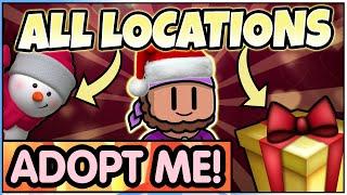 Adopt Me *ALL* SNOWMAN & PRESENT LOCATIONS in the Winter Update 2020