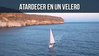 Atardecer en un velero  Cinematic drone footage