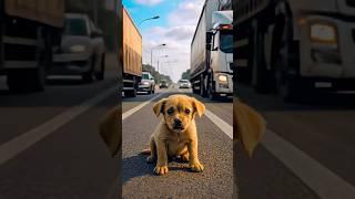 Puppy Tez Highway Mein Phas Gaya  #Ai #Dog #Highway