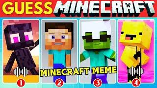 Guess Minecraft Animated Meme & Dance 2~ Ultimate Minecraft Movie Quiz | APT, Wednesday, FNAF