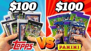 $100 in Topps vs $100 in Panini Packs