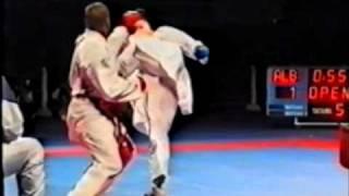 Afrim Latifi European Karate Champion in (open) Final  vs Oliver Beaudrie France