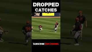 Droped Catches in Baseball #baseball #MLB #Beisbol