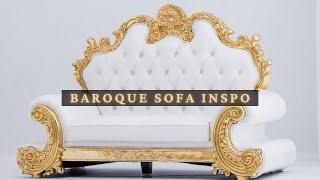 BAROQUE SOFA SETS | CHAIRS | LUXURY LIVING ROOM INTERIOR INSPO | GOLD WHITE CHESTERFIELD PALAST HOME