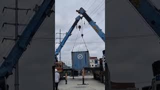 Amazing The Power Crane Lifting Container -13922#shorts #youtubeshorts #truck #road #crane #lifting