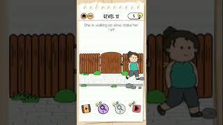 Brain Test 2 Level 12 Fitness with Cindy, she is walking so slow, make her run.