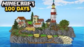 I Survived 100 Days on a Survival Island Minecraft