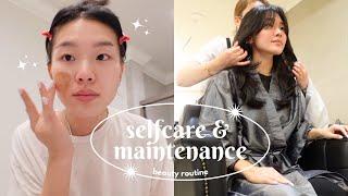 self care & beauty maintenance routine │ skincare, hair, nails, exercise & more