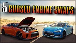 5 more CURSED & FUNNY Engine Swaps | Forza Horizon 3 Dev Build | Carrera GT-R34 & more!