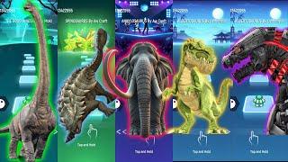 4K gameplay videos. brontosaurus vs ankylosaurus vs mammoth vs giganotosaurus vs mechagodzilla