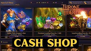 Throne and Liberty CASH SHOP KR - Real Money Items You Can Buy