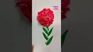 New Craft Idea Using Tissue Paper & Clay | DIY Flower making | #shorts | #shortsfeed | #craft