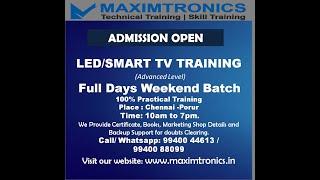 LED TV TRAINING | MI 4K LED SMART TV VOLATGE CHECK POINT  Part-1 www.maximtronics.in