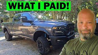 How Much I PAID For My New 2025 RAM 2500 Power Wagon Tradesman