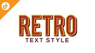 Text Style in Illustrator, Graphic style tutorial - RETRO STYLE